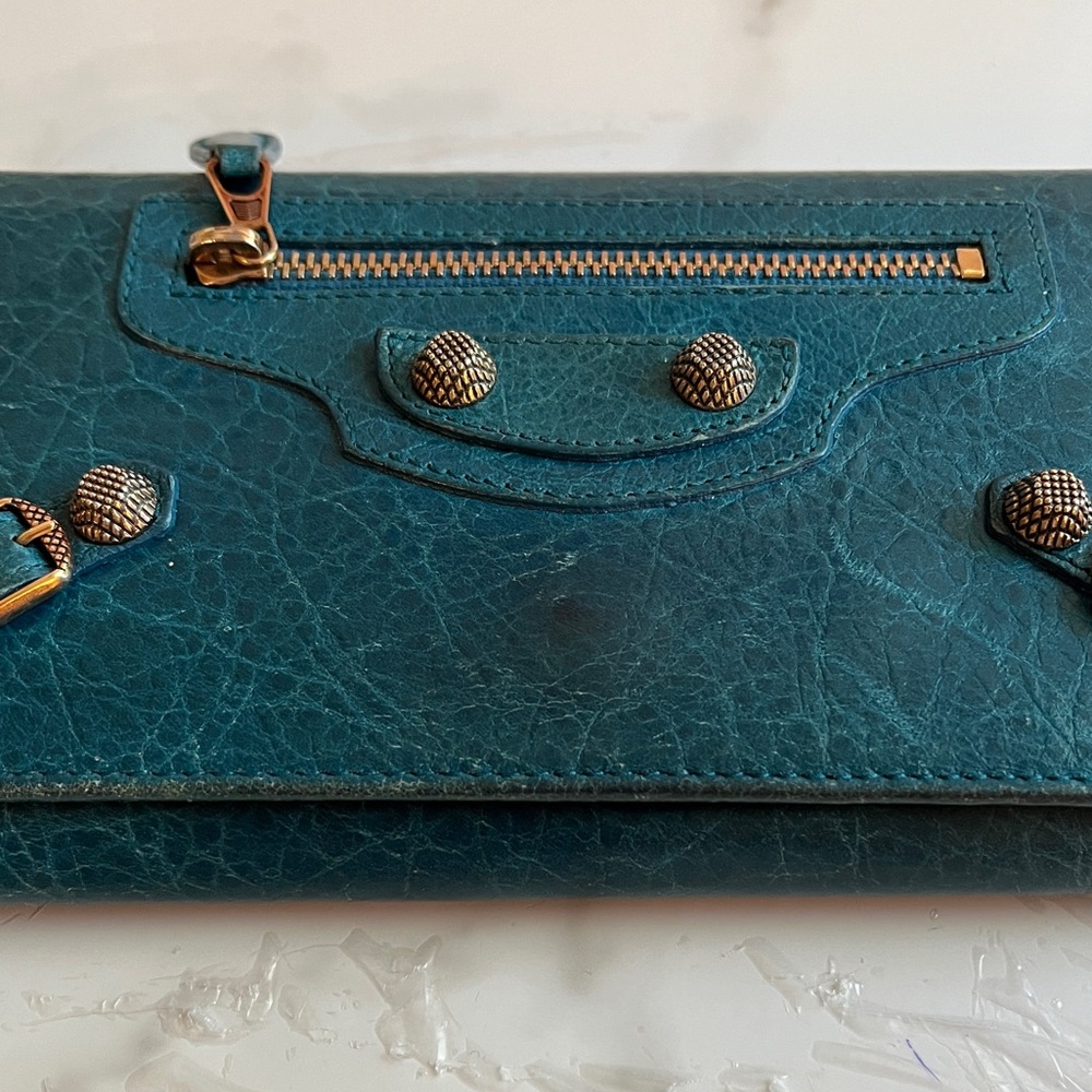 Balenciaga Continental Lambskin Leather Wallet - Picture 3 of 15